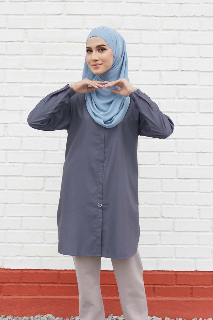 Aileen Blouse - Steel Grey