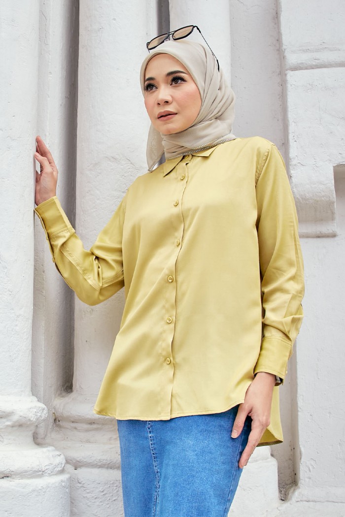 Luna Blouse - Mustard Yellow