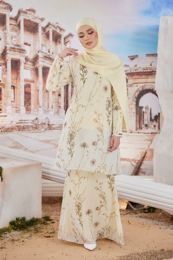 Hajjar Printed - Soft Yellow