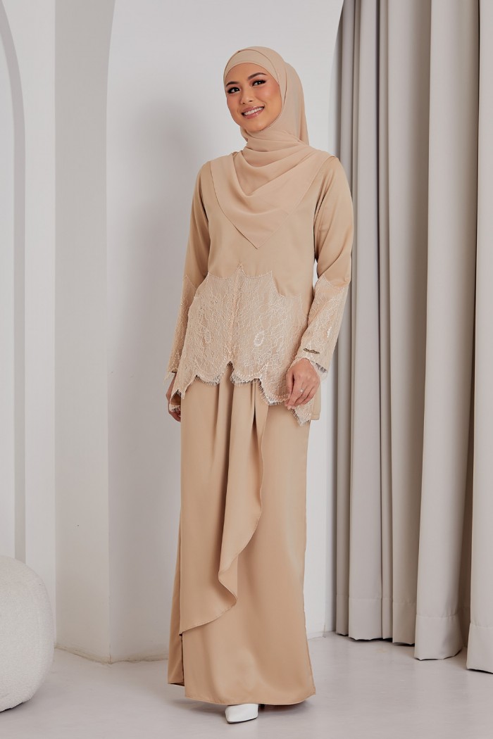 Melyta Kurung - Nude Brown