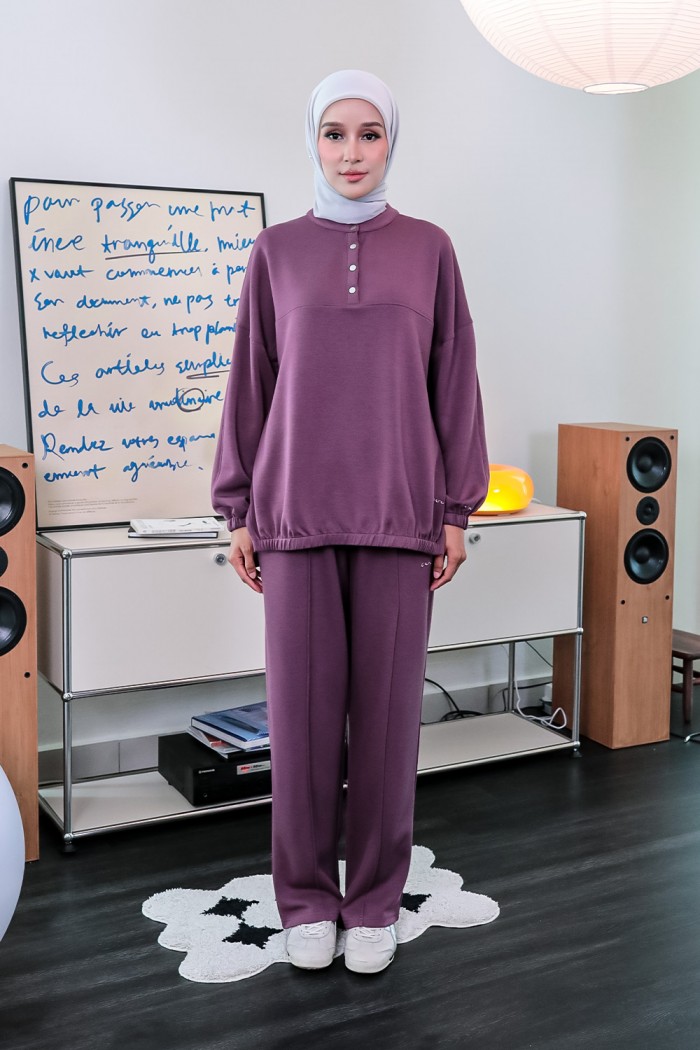 Cleo Baggy Suit - Smoky Purple