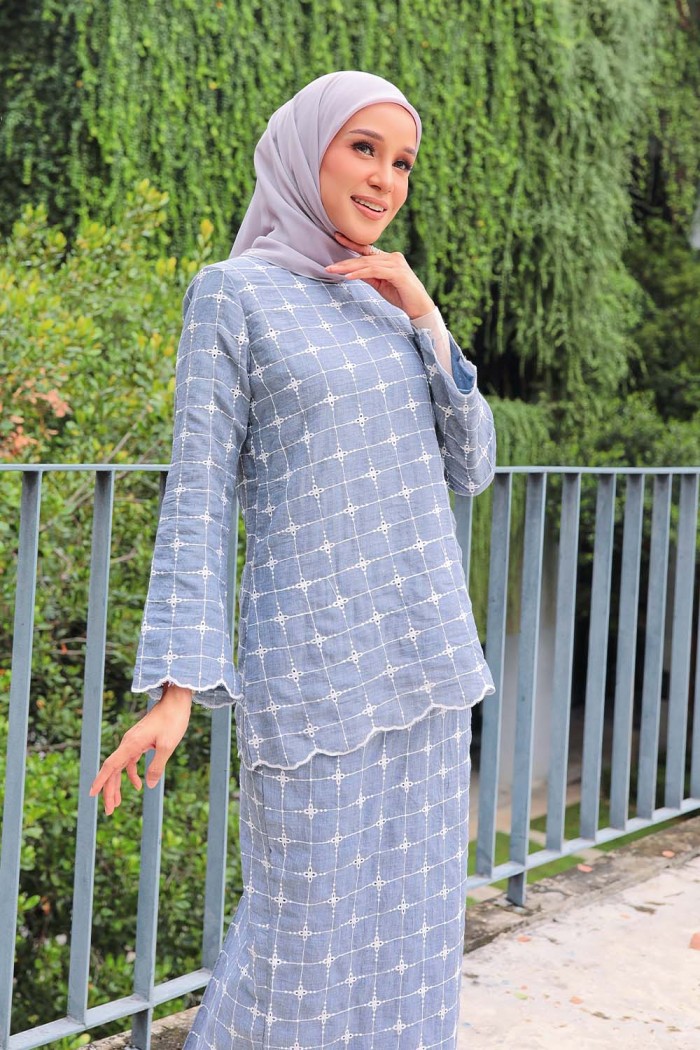 Katya Kurung - Light Grey
