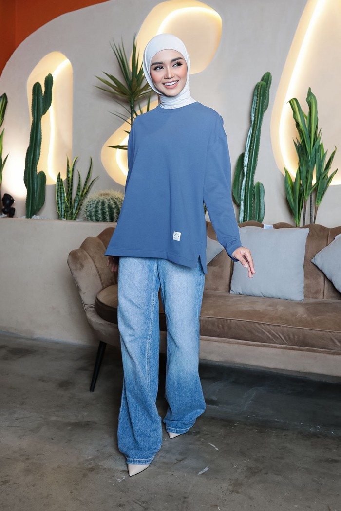 Thera Plain Shirt - Denim Blue