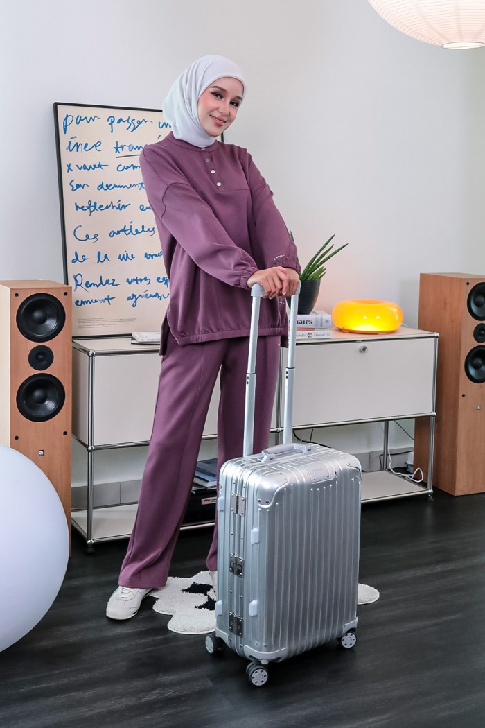 Cleo Baggy Suit - Smoky Purple