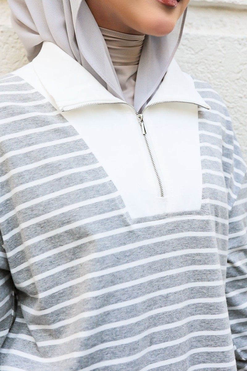 Ozy Stripe Shirt - Acid Grey