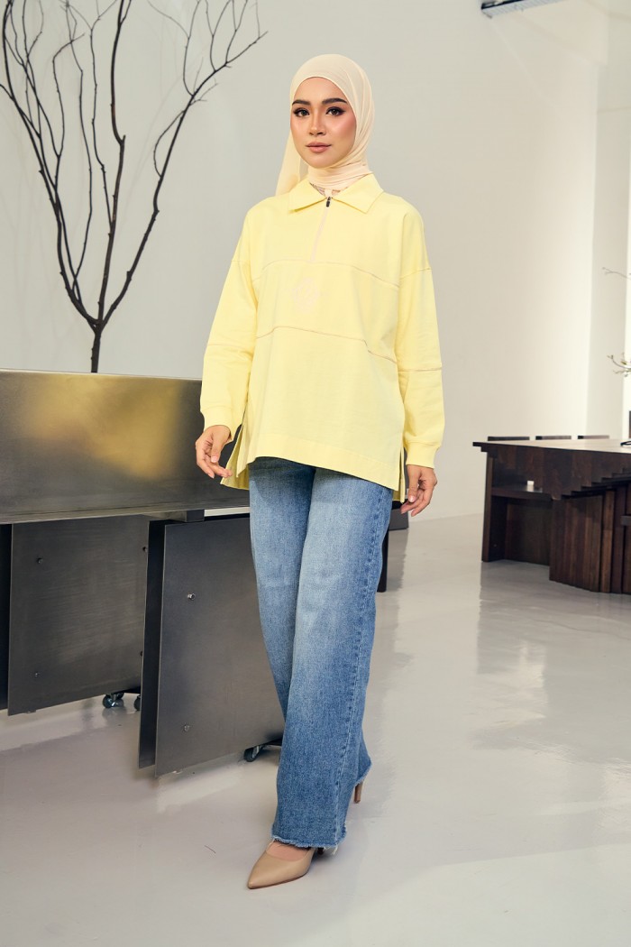 Nyra Premium Shirt - Soft Yellow