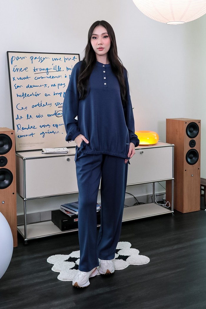 Cleo Baggy Suit - Navy Blue