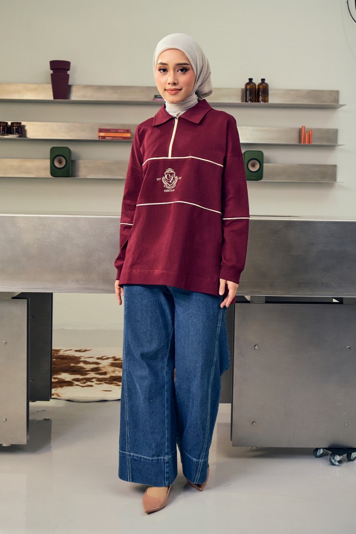 Nyra Premium Shirt - Burgundy