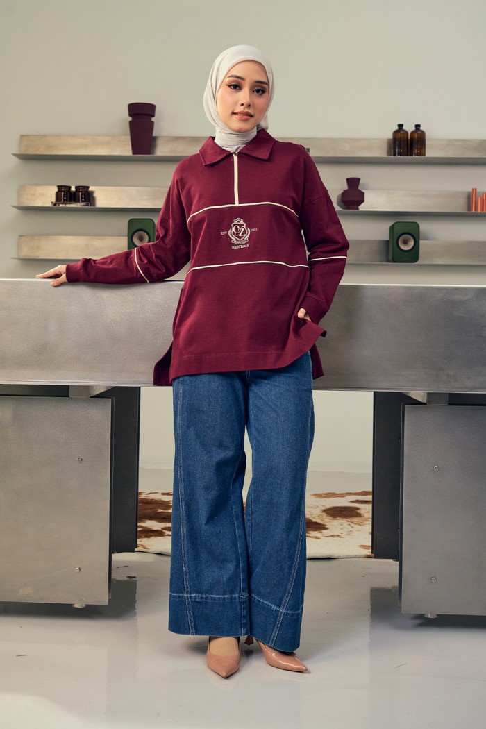 Nyra Premium Shirt - Burgundy