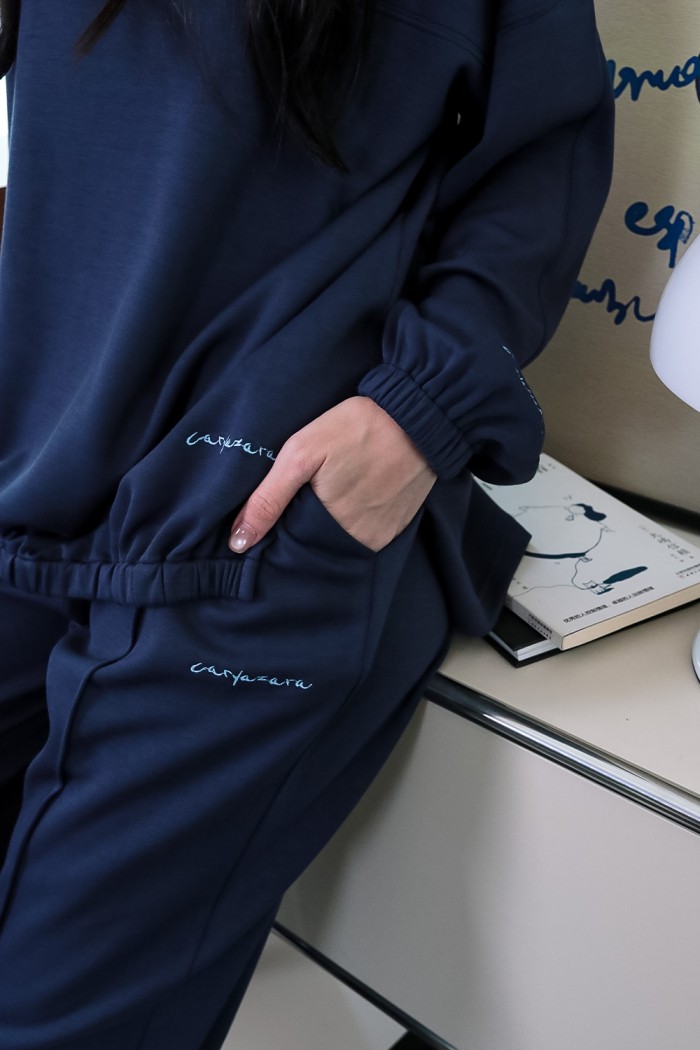 Cleo Baggy Suit - Navy Blue