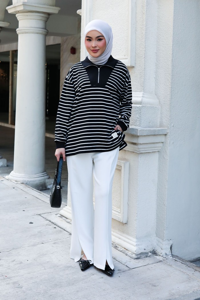 Ozy Stripe Shirt - Black