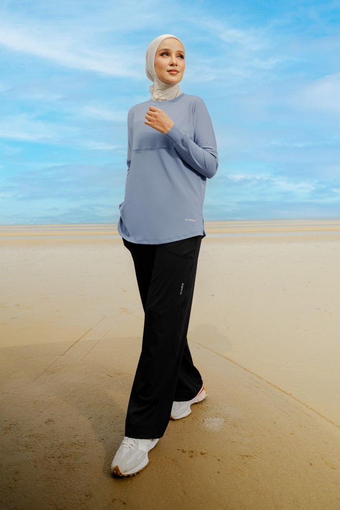 Lightweight Dry-Fit Top - Dusty Blue