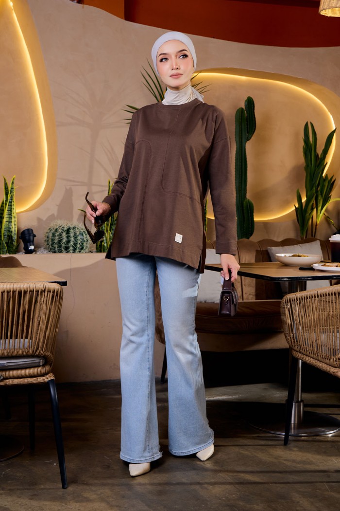 Sky Plain Shirt - Rich Brown