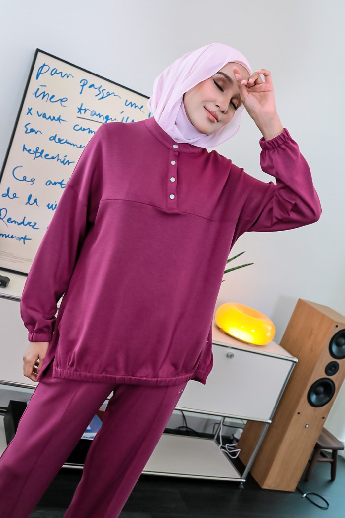 Cleo Baggy Suit - Pink Magenta