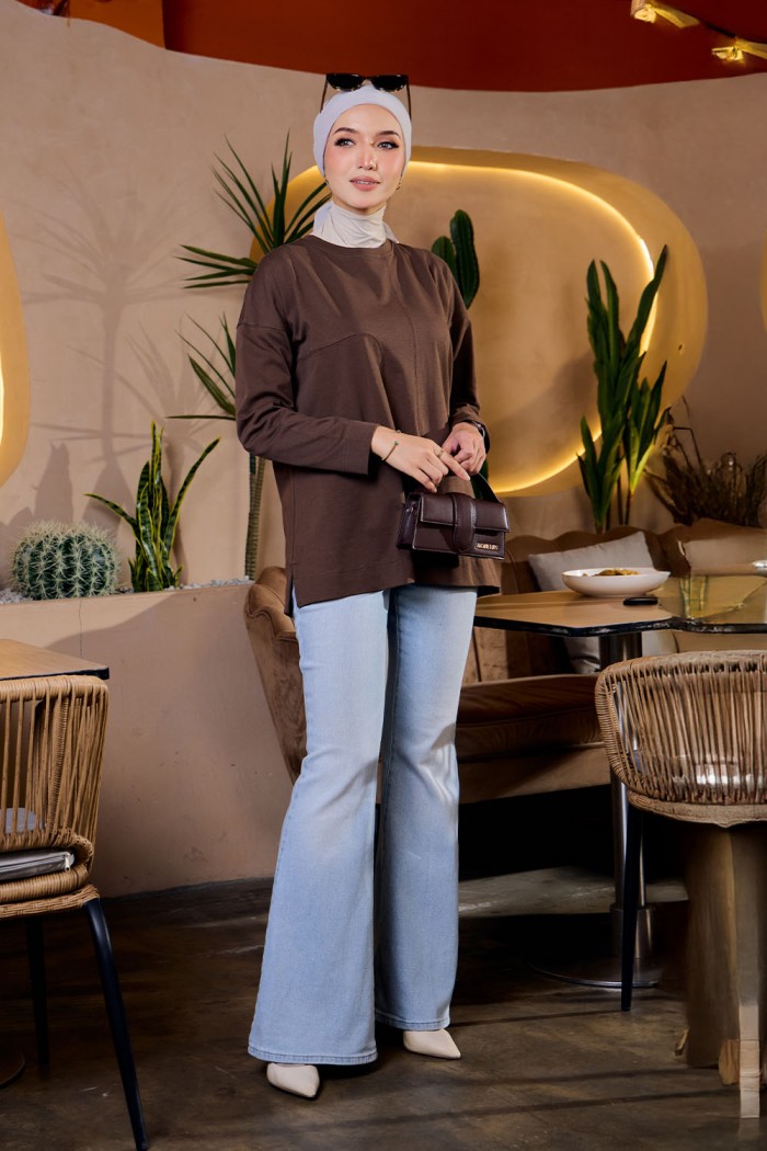 Sky Plain Shirt - Rich Brown