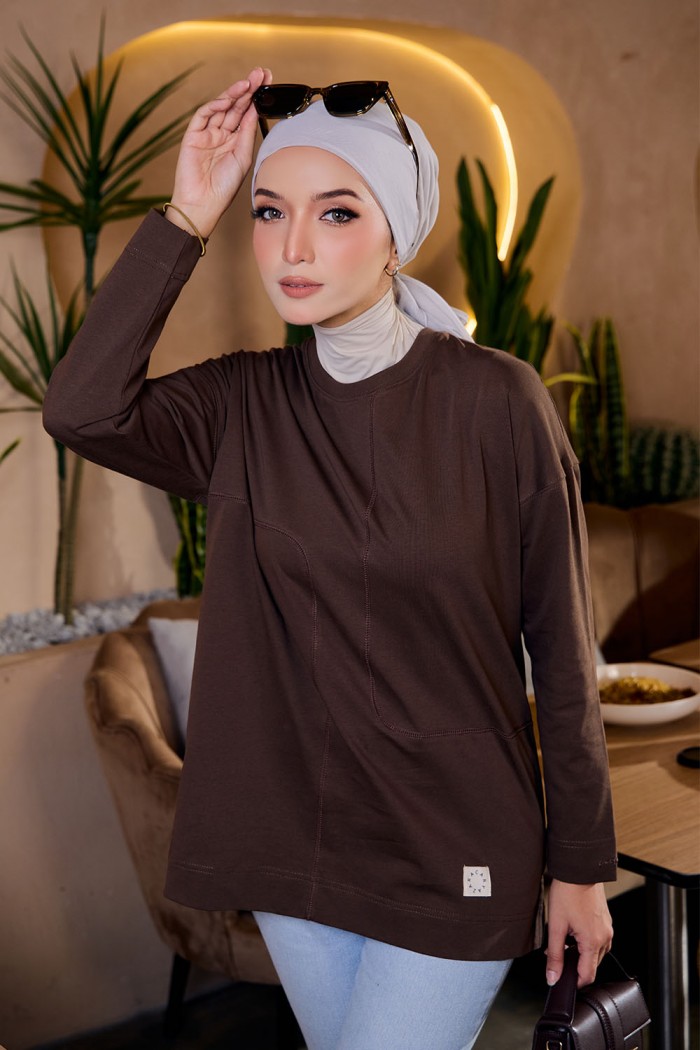 Sky Plain Shirt - Rich Brown
