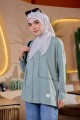Sky Plain Shirt - Greyish Green