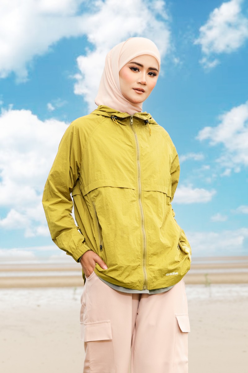 Coralé Windbreaker - Lime Olive