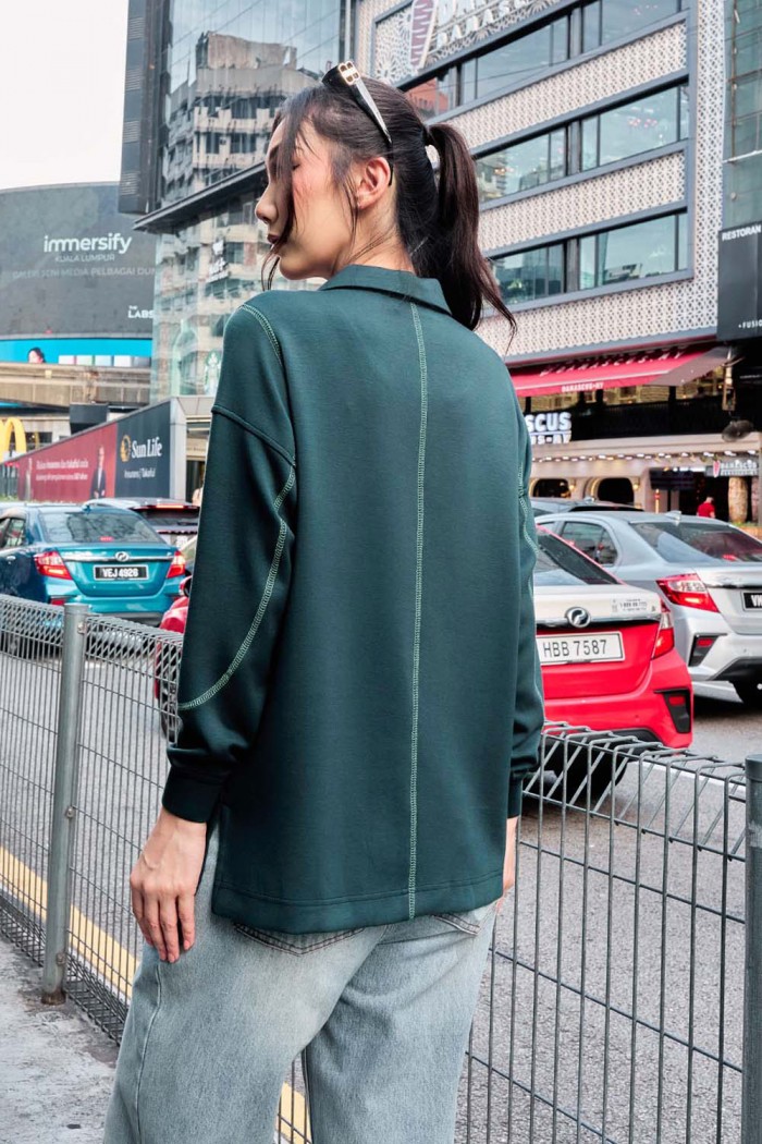 Viena Plain Shirt - Dark Turquoise