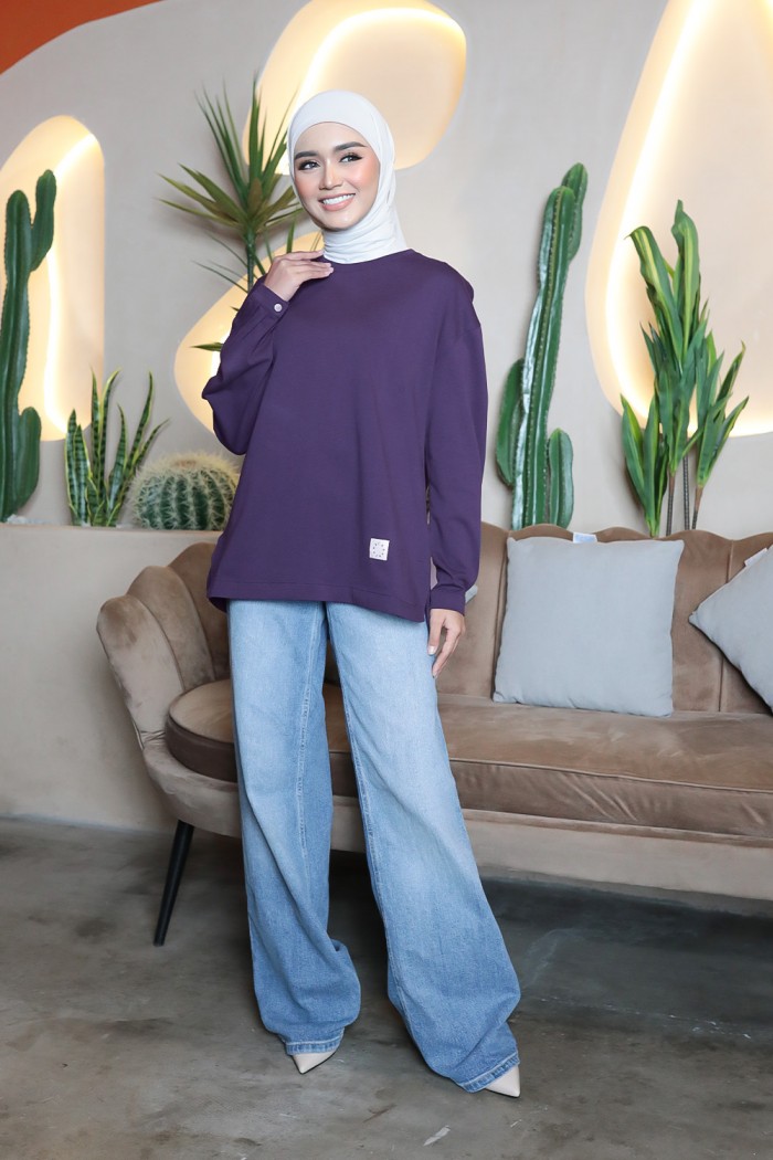Thera Plain Shirt - Dark Purple