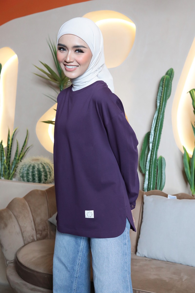 Thera Plain Shirt - Dark Purple