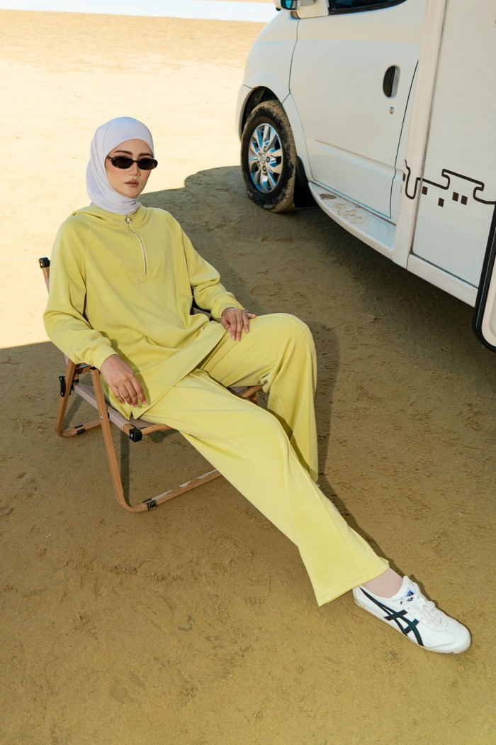 Gisele Suit Hoodie 2 - Lime Yellow