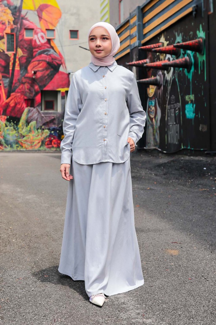 Evelyn Suit Plain - Sky Grey