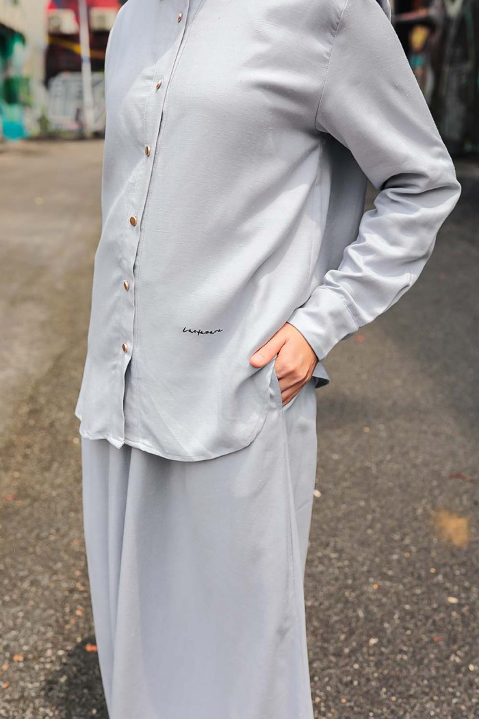 Evelyn Suit Plain - Sky Grey