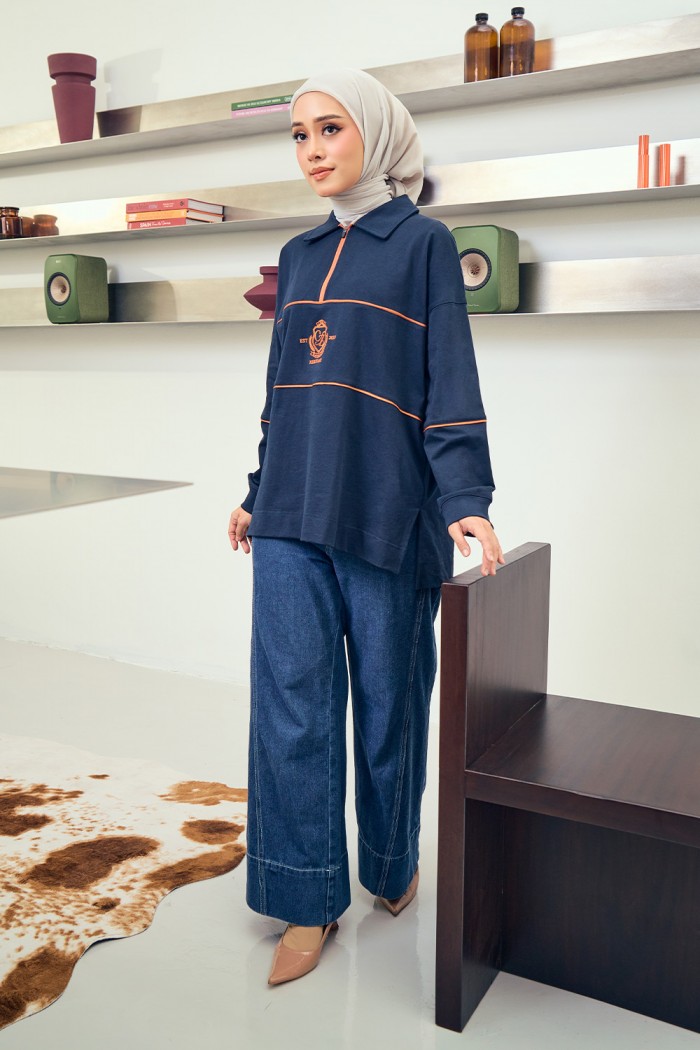 Nyra Premium Shirt - Deep Navy