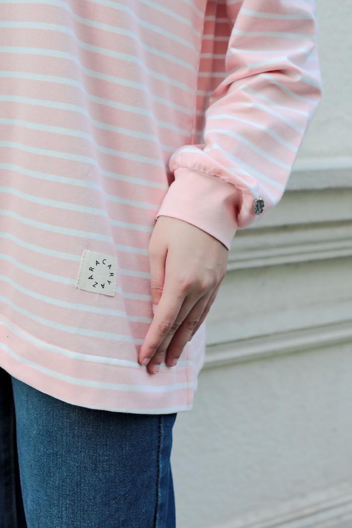 Ozy Stripe Shirt - Soft Pink