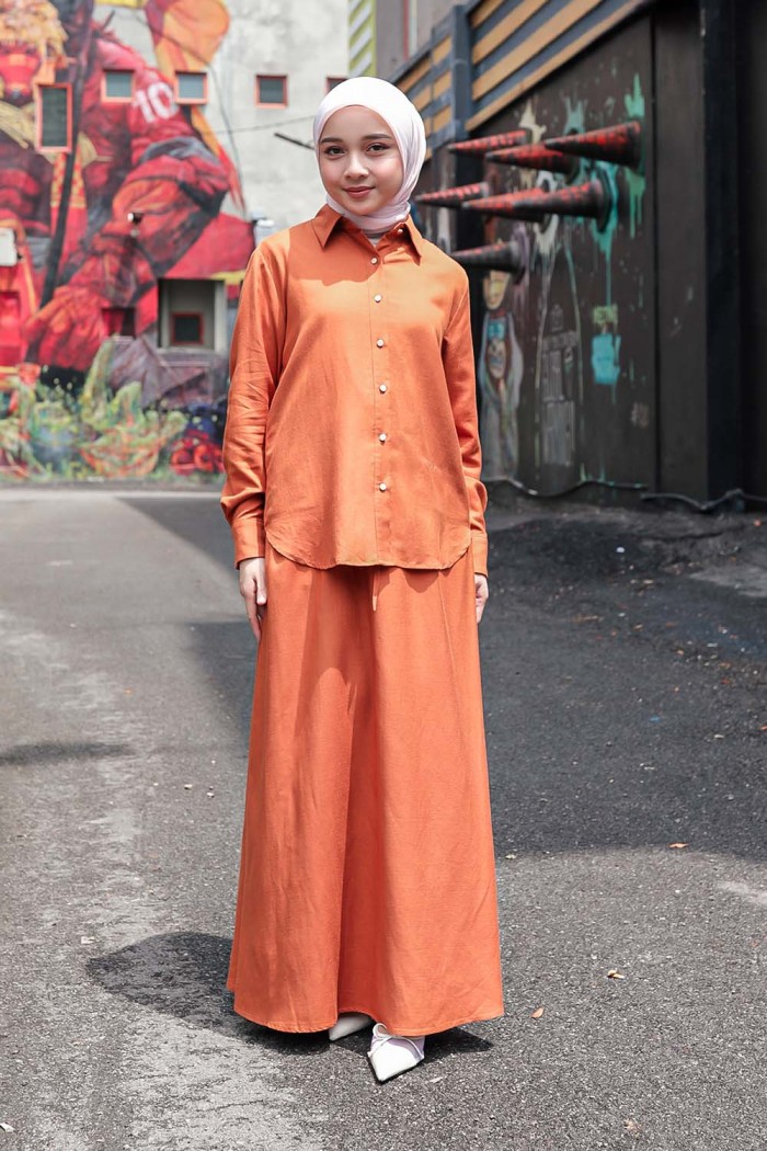 Evelyn Suit Plain - Burnt Orange