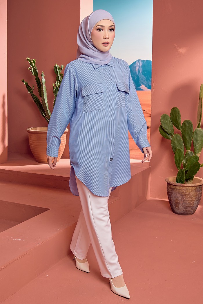 Amara Shirt - Dusty Blue