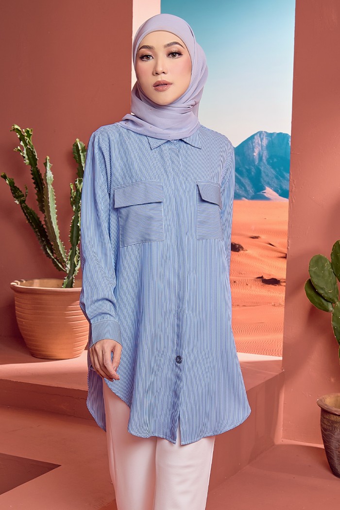 Amara Shirt - Dusty Blue