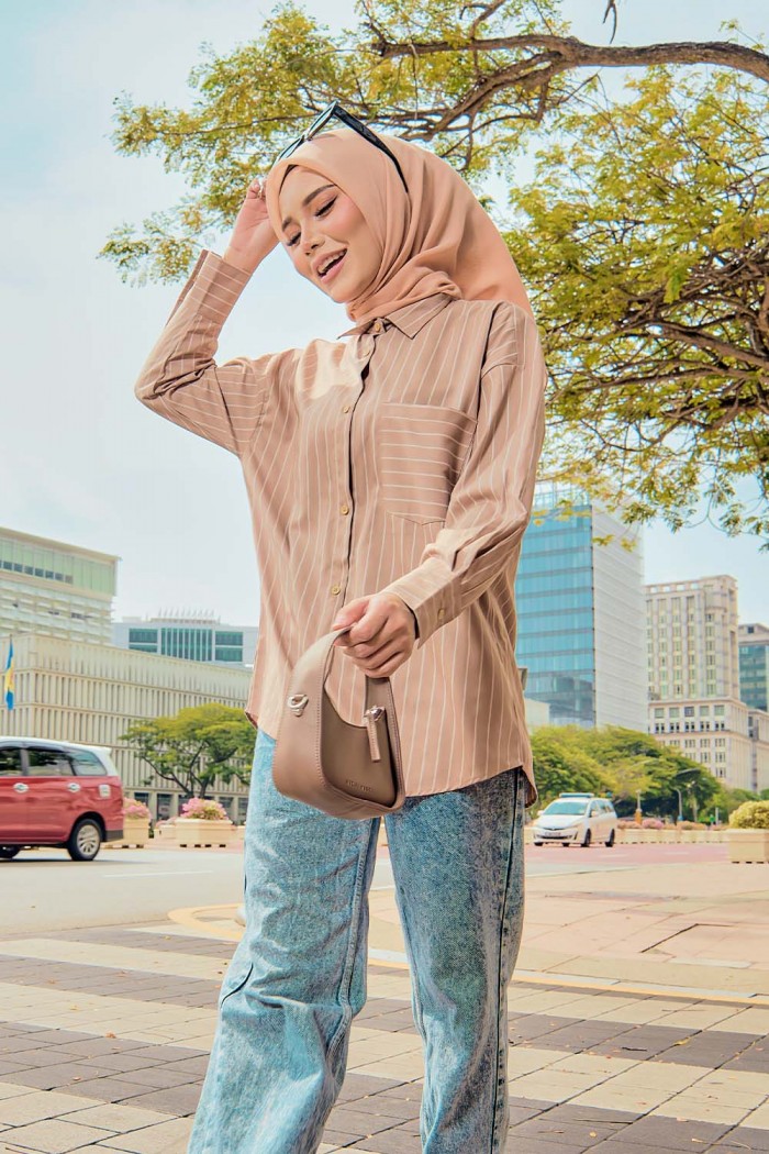 Elise Shirt - Nude Brown