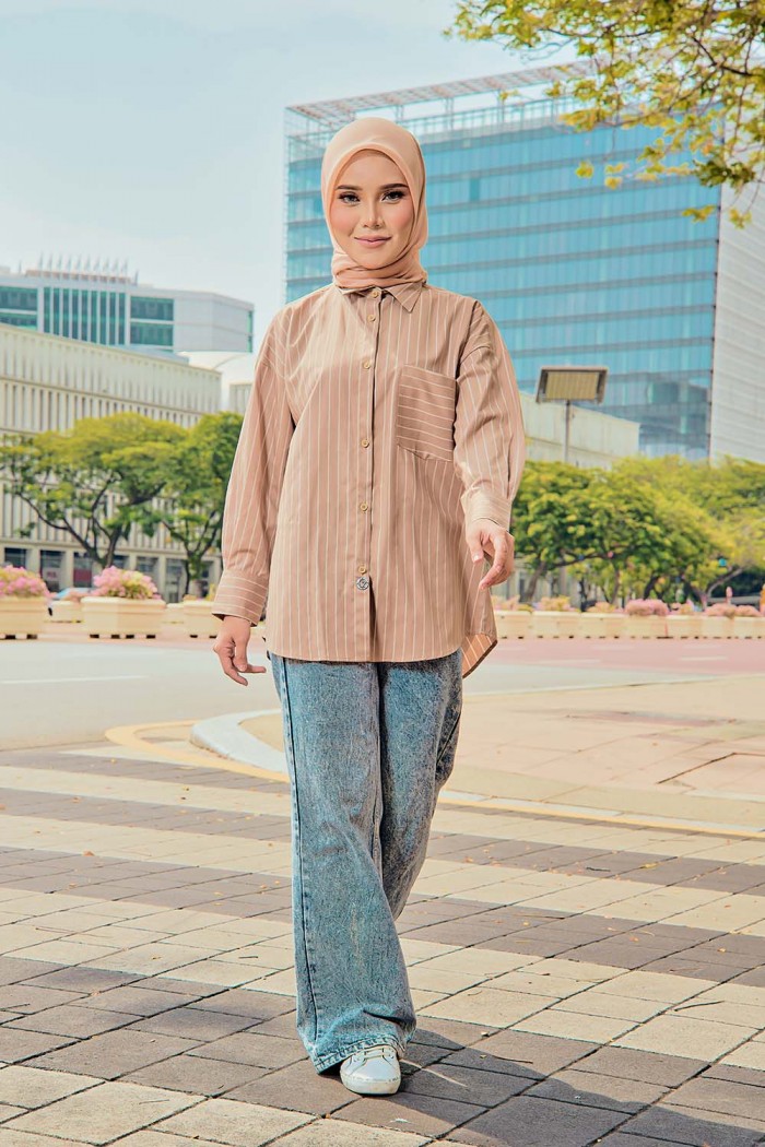 Elise Shirt - Nude Brown