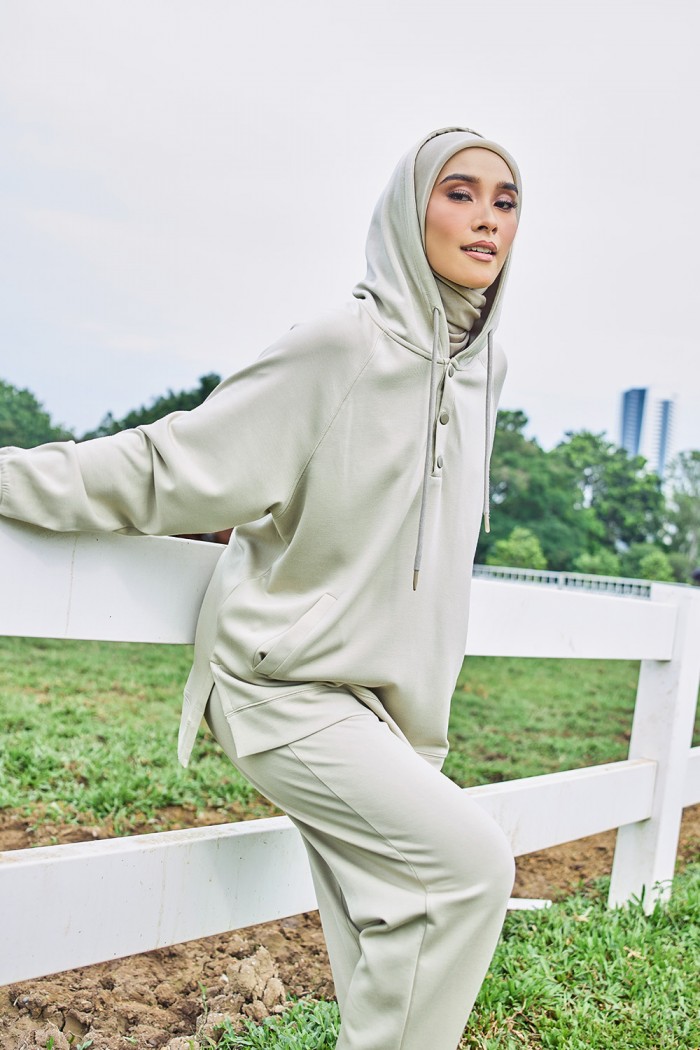 Gisele Suit Hoodie - Dusty Green