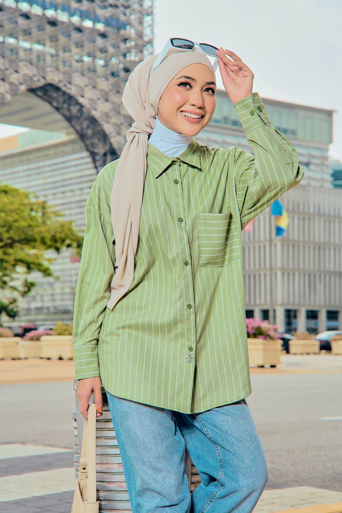 Elise Shirt - Dusty Green