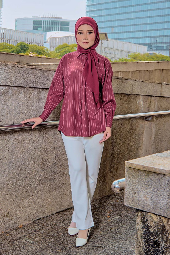 Elise Shirt - Maroon