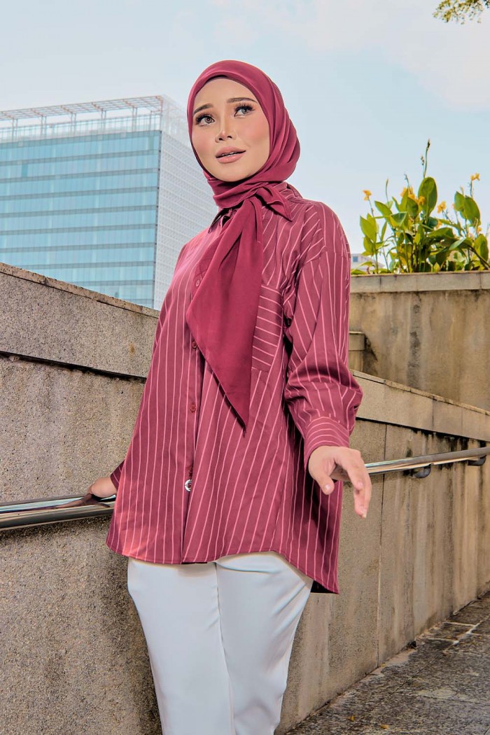 Elise Shirt - Maroon