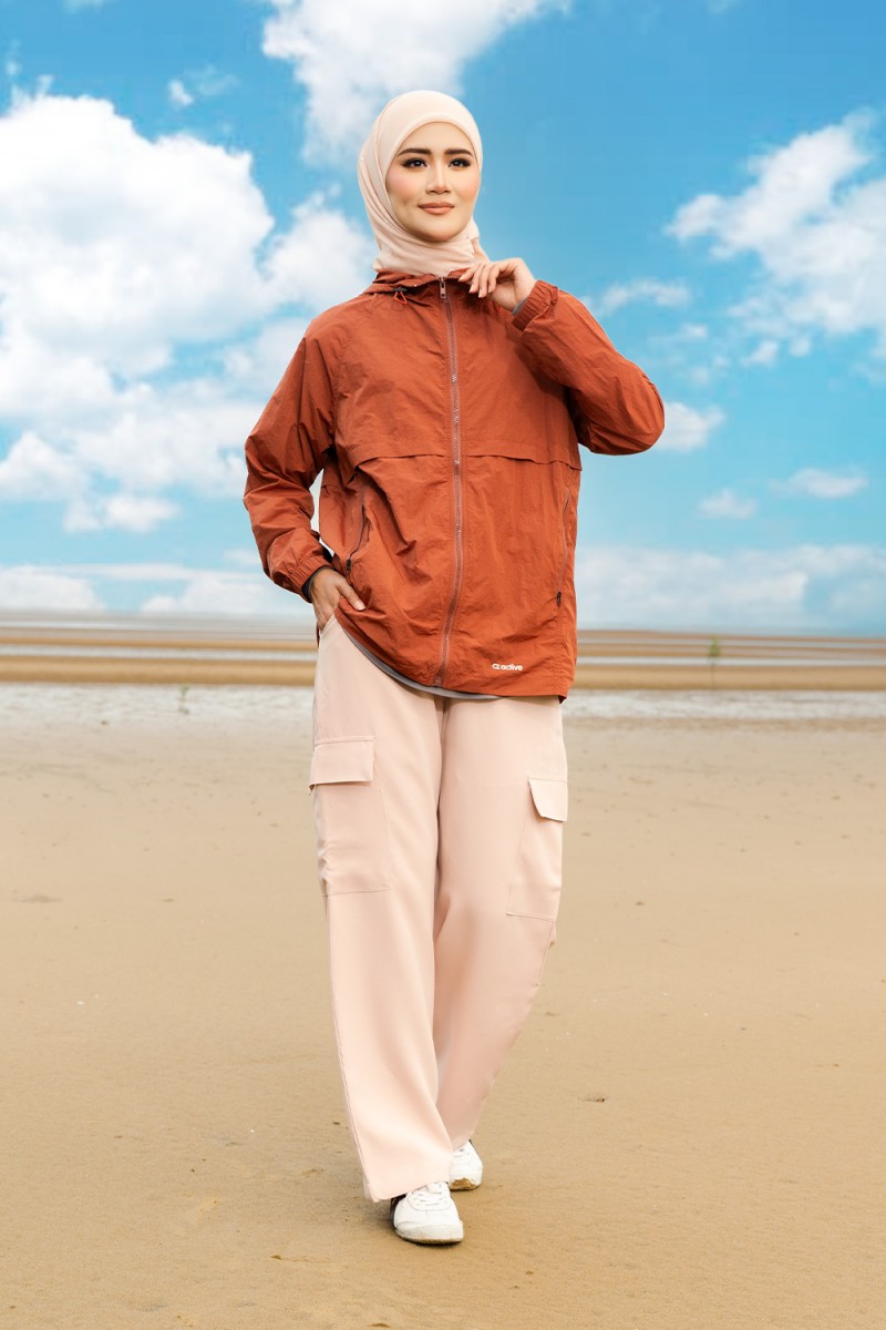 Coralé Windbreaker - Brick Orange