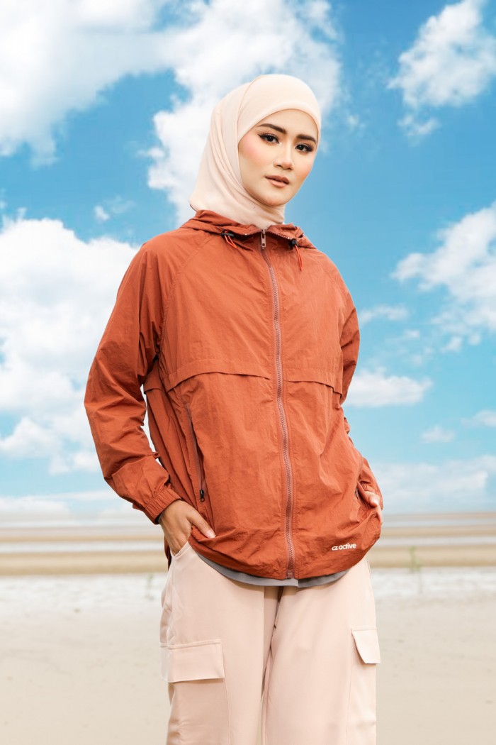 Coralé Windbreaker - Brick Orange