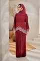 Suri Mini Kurung - Maroon