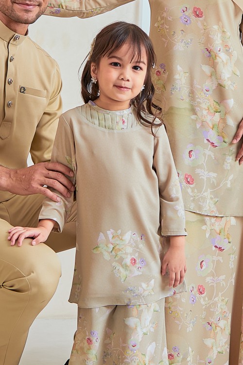 Fatyma Printed Kids - Nude Olive