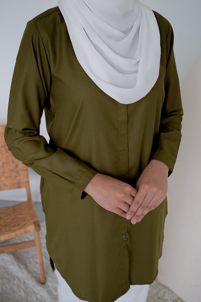 Aileen Blouse - Olive Green