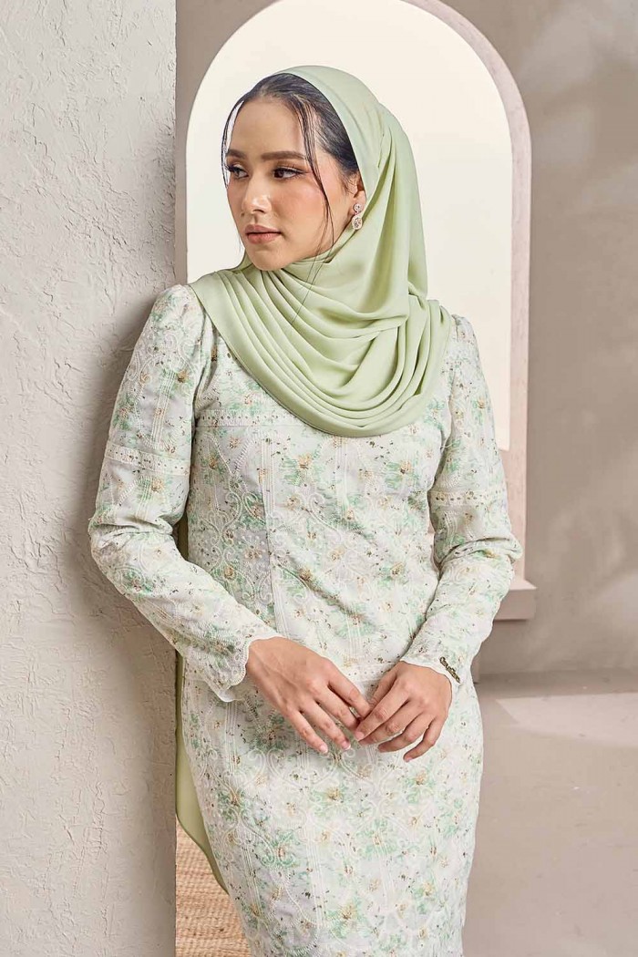 Alure Luxe Kurung - Mint Green