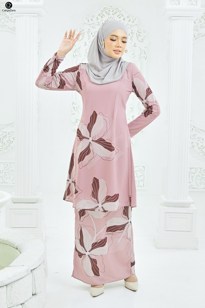 Mahsuri Kurung - Dusky Rose Pink