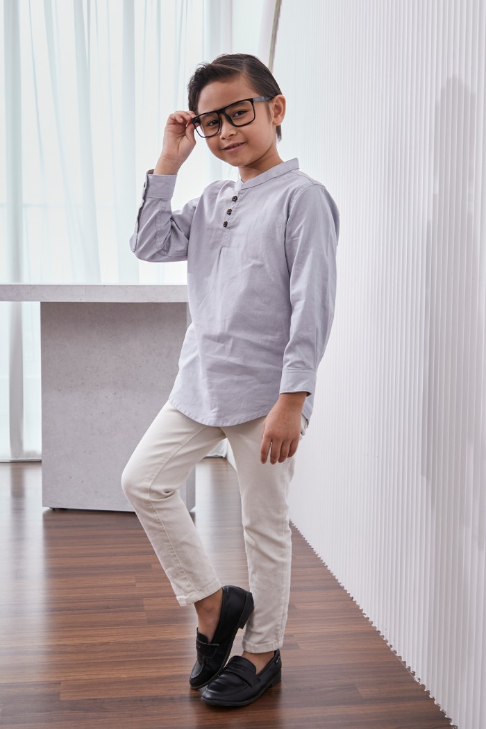 Kurta Fahd Kids - Silver Grey