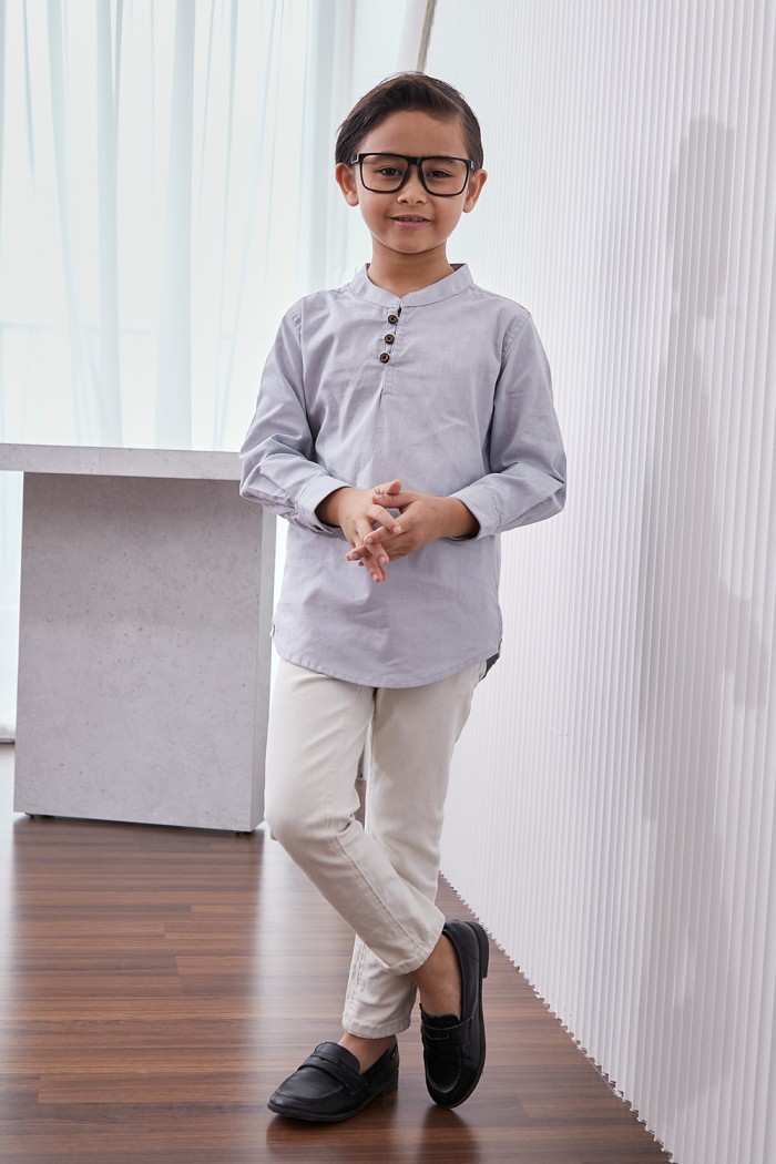 Kurta Fahd Kids - Silver Grey