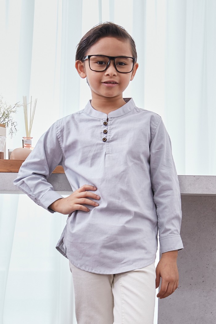Kurta Fahd Kids - Silver Grey