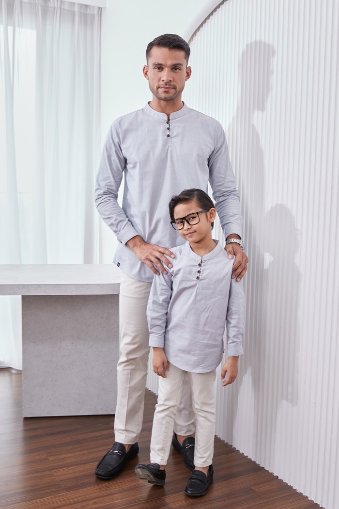 Kurta Fahd Kids - Silver Grey